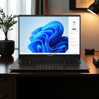 ASUS  Zenbook 14 OLED (UX3405CA), Intel Core™ Ultra 7 255H Processor, 16GB DDR5 Ram, 512GB SSD, 14.0″ WUXGA (1920 x 1200) OLED Display (400nits) Touchscreen, Backlit Keyboard, Windows 11